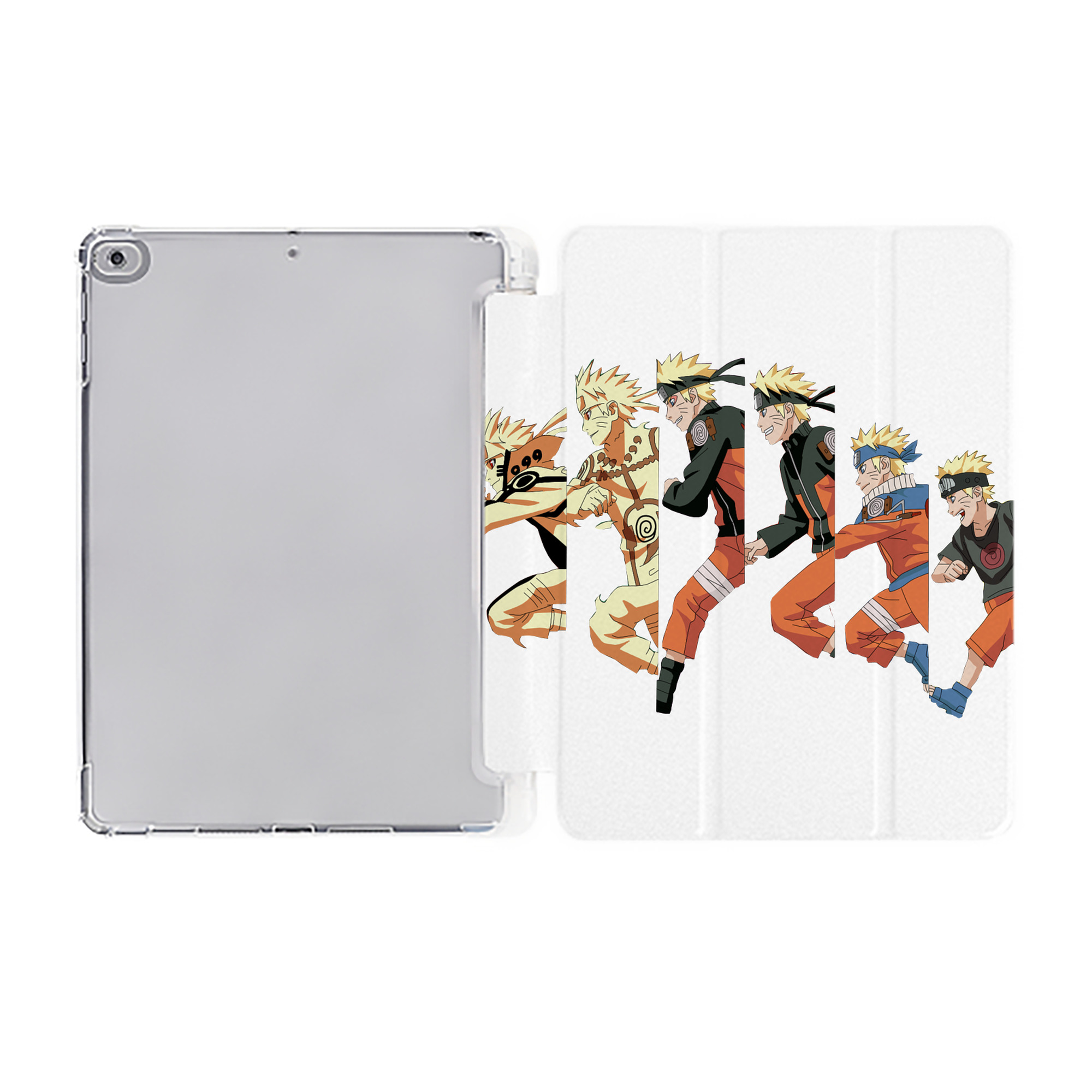 （画像用） NARUTO -ナルト- うずまき ナルト Uzumaki Naruto IPad ケース ペン収納付き 三つ折りスタンド PUレザー×シリコン 対応機種9.5/10.5/10.9インチ